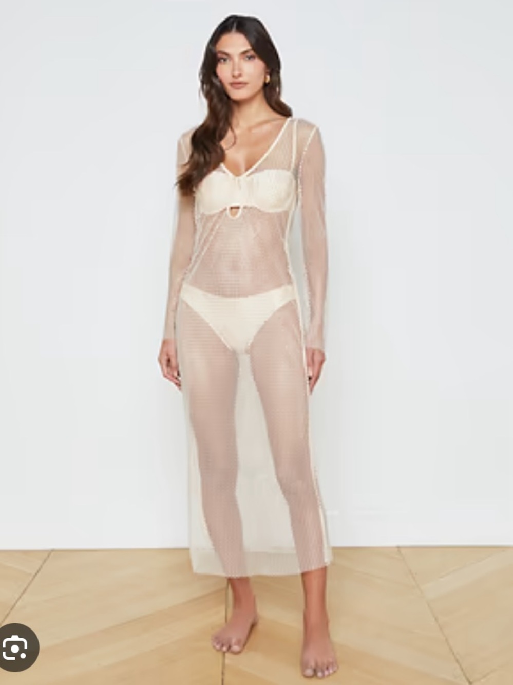 L’Agence Sara Mesh Coverup M NWT - Picture 2 of 3